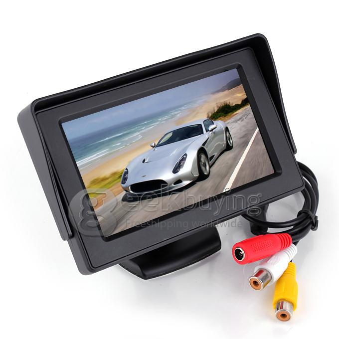 4.3 Inch Display 2 Input TFT Color LCD Car Reverse Rear View Monitor for Rear Camera DVD VCD STB Satellite Receiver