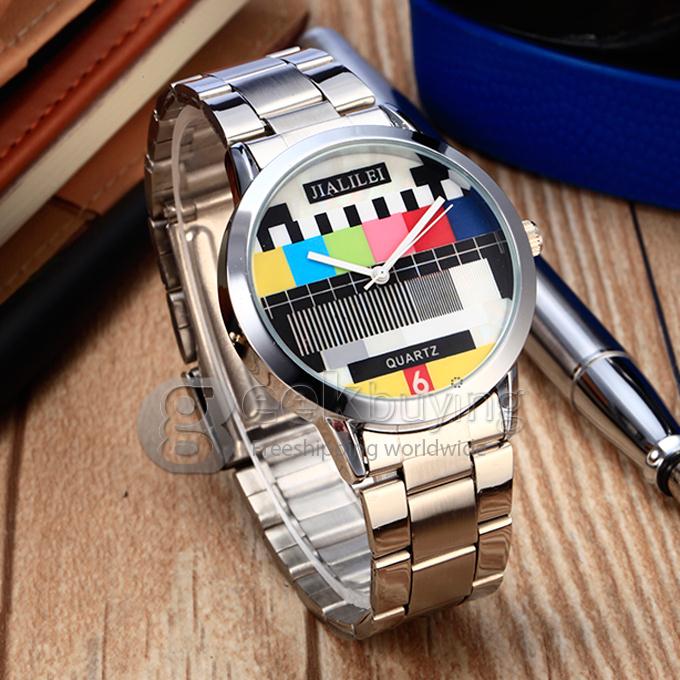 Unisex Analog Alloy Band Quartz Wrist Watch - Silver
