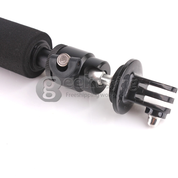 Outdoor Stainless Extendable Handheld Monopod with Tripod Mount Adapter for Gopro Hero 3 3+ - Black
