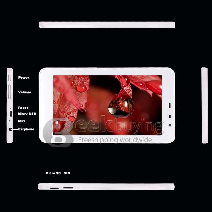 Nextway T6 MTK6572 Dual Core 6.5 Inch Android 4.2 OS Tablet PC 512MB RAM 4GB ROM Capacitive Touch Screen 800*480 - White