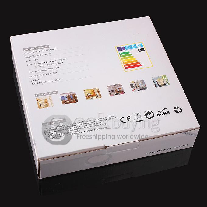 90*2835SMD 1750LM 3000K 18W Warm White Light LED Panel Light with Aluminium Frame (AC 85-260V)