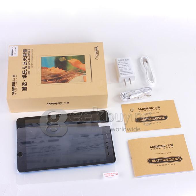 SanMeng A5 Qualcomm MSM8X25Q 1.2GHz 7.85 inch Tablet PC Phablet Android 4.2 Quad Core Capacitive Touch Screen 1024*768 1GB/16GB - Blue