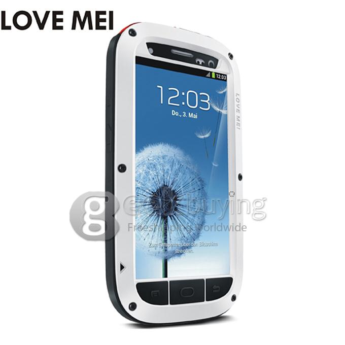 LOVE MEI Weather/Dirt/Shockproof Protective Case for Samsung Galaxy S3 III i9300 - White + Black