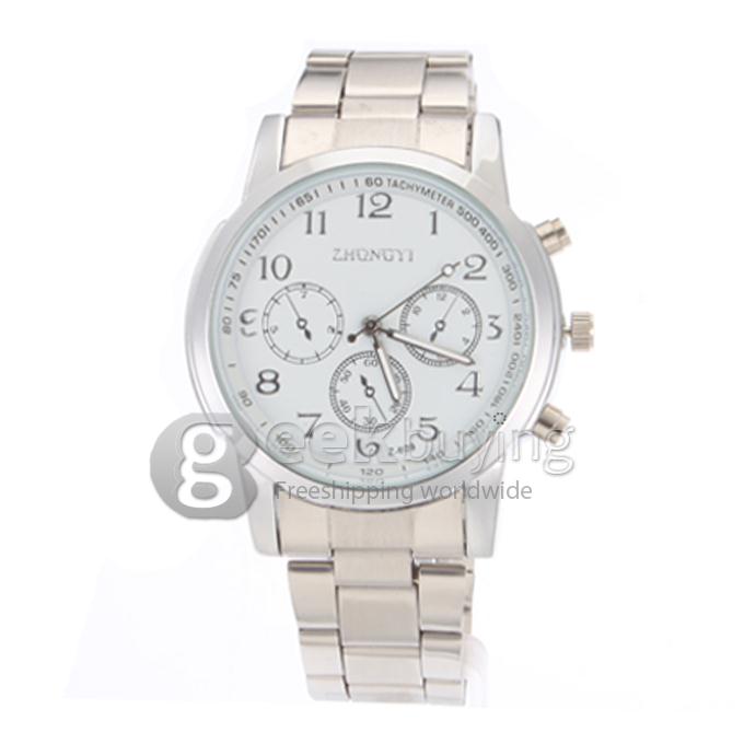 ZHONGYI Alloy Analog Quartz Business Men's Watch - White