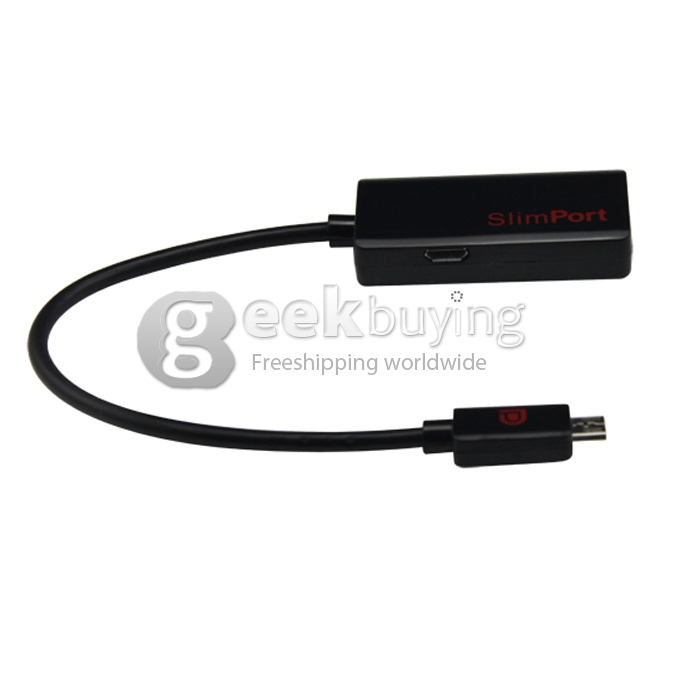 New Slimport Micro USB to HDMI TV Adapter Converter for Google Nexus 5/Sony Smartphone - Black