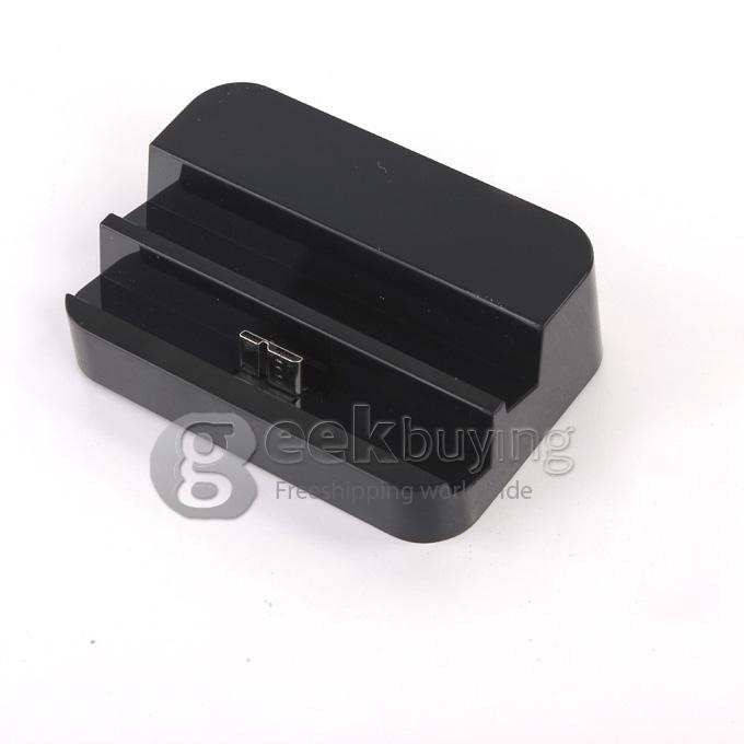 New Charging and Data Transfer Wall Charger Dock Charger with Audio Output Port for Samsung Galaxy Note 3 Ⅲ - Black