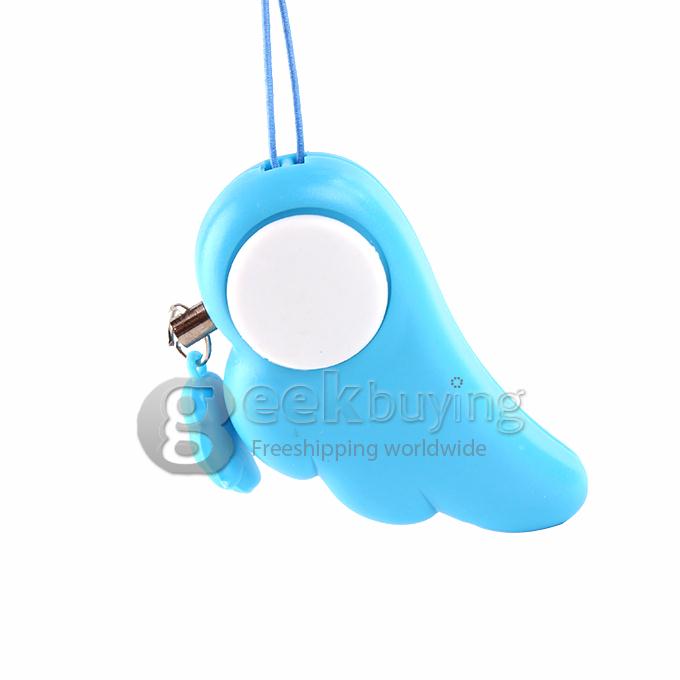 Hand-pull Style Anti-lost & Anti-lady-killer Guardian Angel Wing Shaped Alarm Sensor - Blue