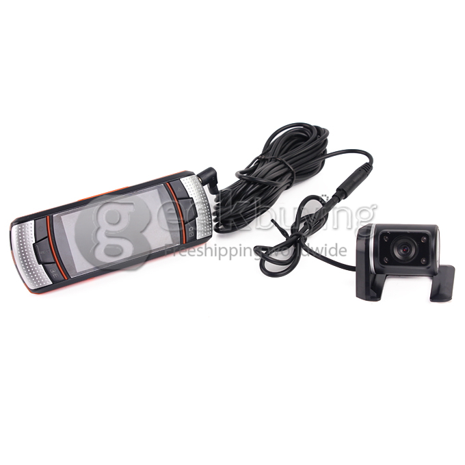 Car DVR Camera New F90G H.264 Full HD 1280x720P 30FPS 2.7Inch Dual Lens G-Sensor GPS Video Recorder