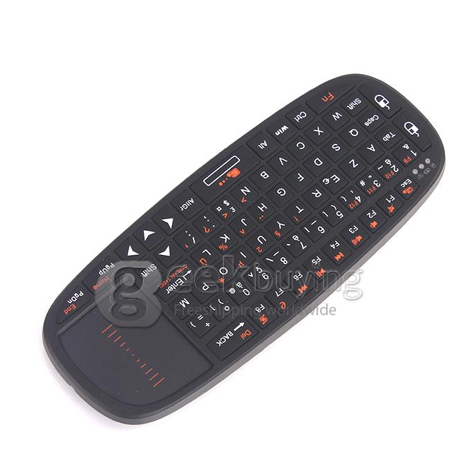 RII K10 2.4GHz Wireless mini AZERTY keyboard mouse touch pad French version Keyboard - Black