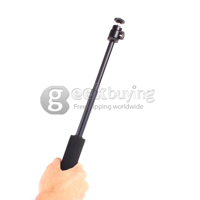 Outdoor Stainless Extendable Handheld Monopod with Tripod Mount Adapter for Gopro Hero 3 3+ - Black
