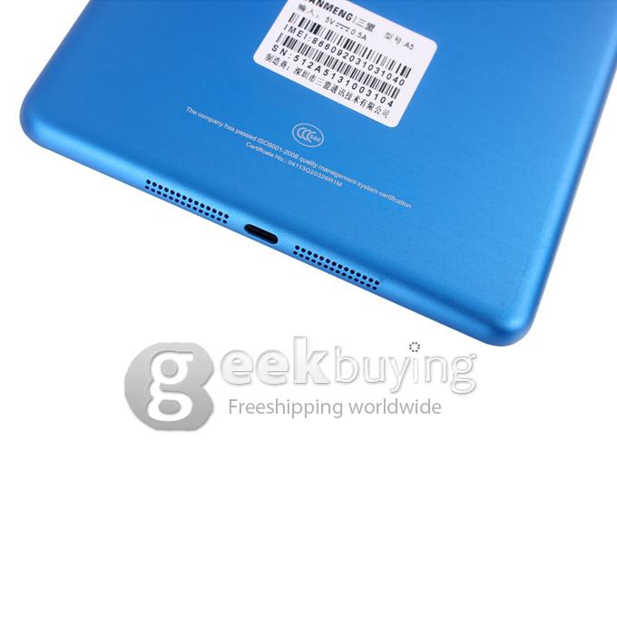 SanMeng A5 Qualcomm MSM8X25Q 1.2GHz 7.85 inch Tablet PC Phablet Android 4.2 Quad Core Capacitive Touch Screen 1024*768 1GB/16GB - Blue