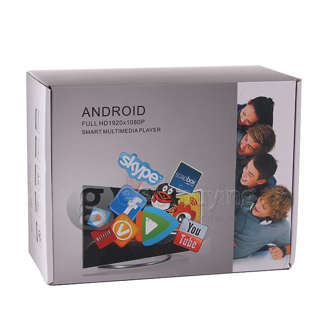 GK320 RK3066 Dual Core ARM Cortex-A9 Google Android 4.1.1 OS Mini TV BOX 1G/4G IR Remote External Wifi Antenna - Black