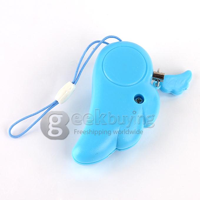 Hand-pull Style Anti-lost & Anti-lady-killer Guardian Angel Wing Shaped Alarm Sensor - Blue