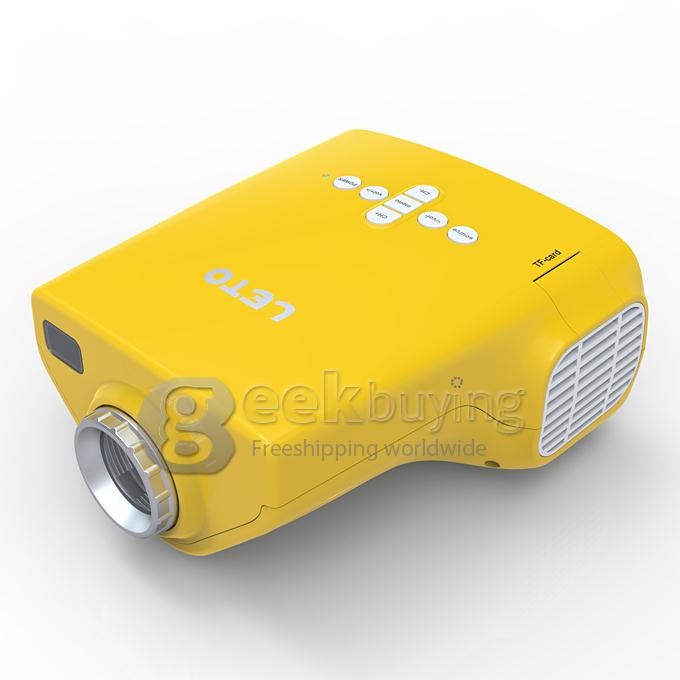E03 Portable 320*240 Pixels 50 Lumens LED Projector with LCD for Family Education Business White