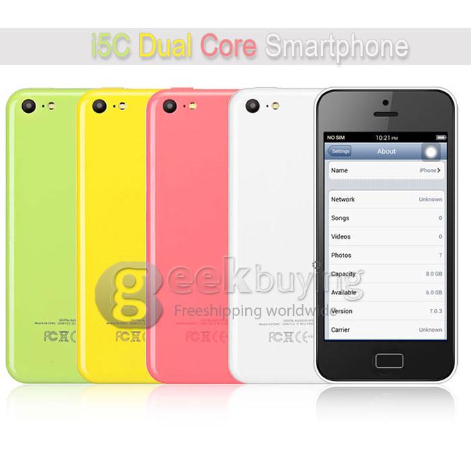 I5C 4.0Inch MTK6572M Dual Core 1.3GHz Smartphone WVGA Capacitive Screen 512MB+4G+2GB 2.0MP Camera Android 4.2 Wifi/GPS - Blue