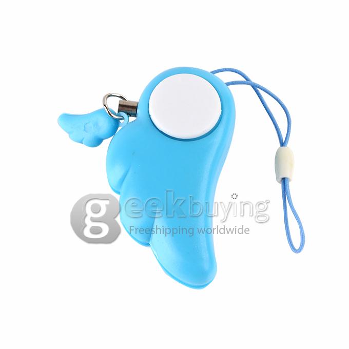 Hand-pull Style Anti-lost & Anti-lady-killer Guardian Angel Wing Shaped Alarm Sensor - Blue