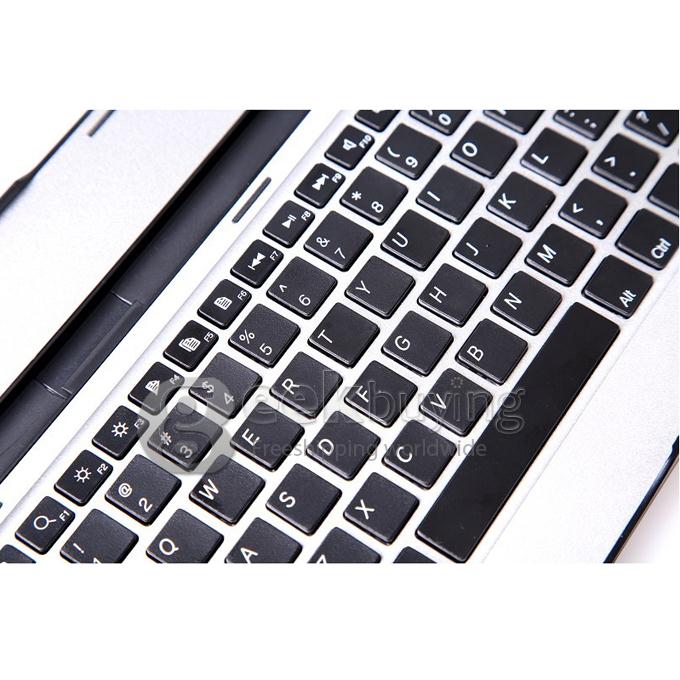 Aluminium Wireless Bluetooth Keyboard Case for Samsung Galaxy Tab 3 10.1 P5200 - Silver