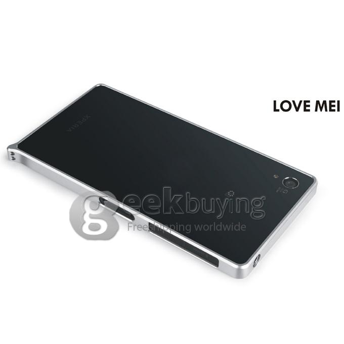 LOVE MEI Ultra-thin Metal Bumper Frame for SONY Xperia Z1 - Silver