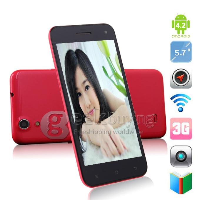 Mpai 809T 5.0inch IPS HD Screen Corning II Gorilla glass Ultrathin Quad core MTK6582 1.3GHz 8.0MP Android 4.2 1GB+4GB NFC/OTG/Air Gesture with 3G/GPS - Pink