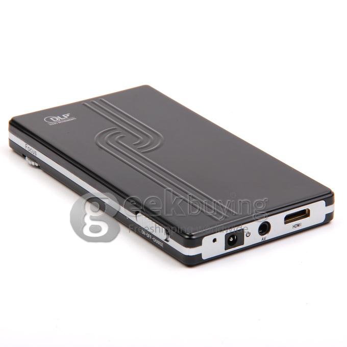 EPD03 Portable 640 * 480 Pixels 40 Lumens LED DLP Projector with 1800mAh Battery for Mobile Phone Tablet Computer Black