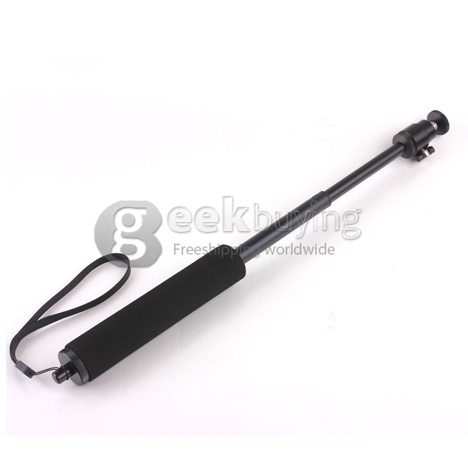 Outdoor Stainless Extendable Handheld Monopod with Tripod Mount Adapter for Gopro Hero 3 3+ - Black