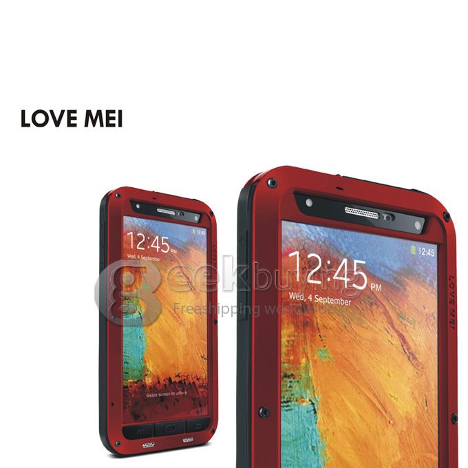LOVE MEI Weather/Dirt/Shockproof Protective Case for Samsung Galaxy Note 3 III N9000 - Red