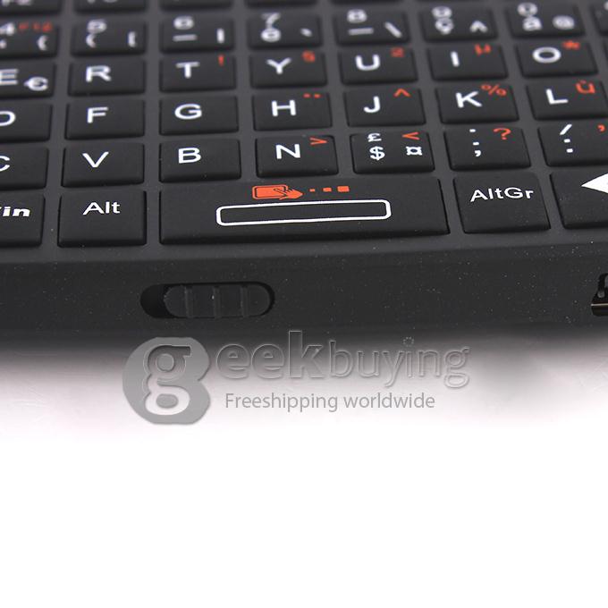 RII K10 2.4GHz Wireless mini AZERTY keyboard mouse touch pad French version Keyboard - Black