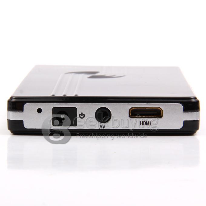EPD03 Portable 640 * 480 Pixels 40 Lumens LED DLP Projector with 1800mAh Battery for Mobile Phone Tablet Computer Black