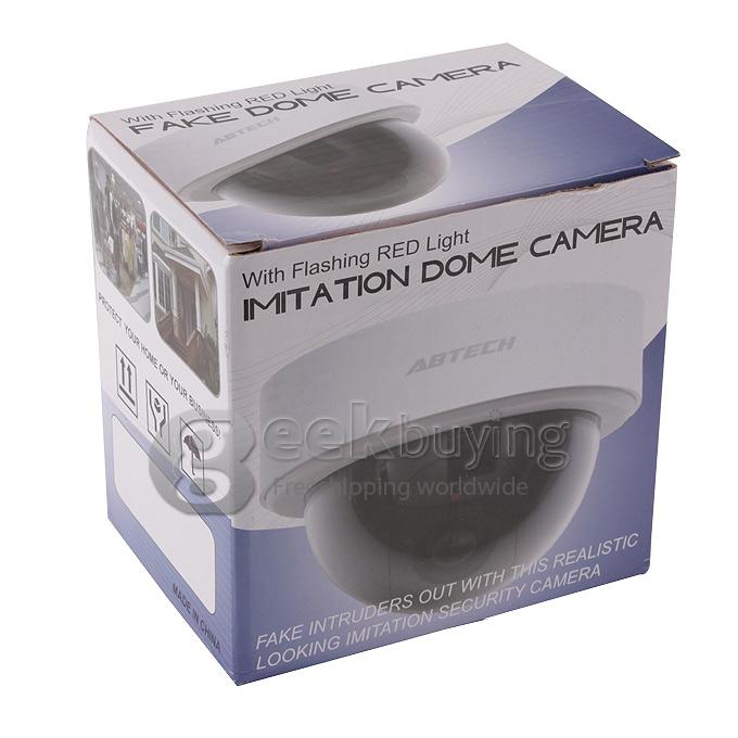 Outdoor/Indoor (2500) Emulational Dummy Security CCTV DVR Camera for Home Security with Red Blinking LED - Black + White