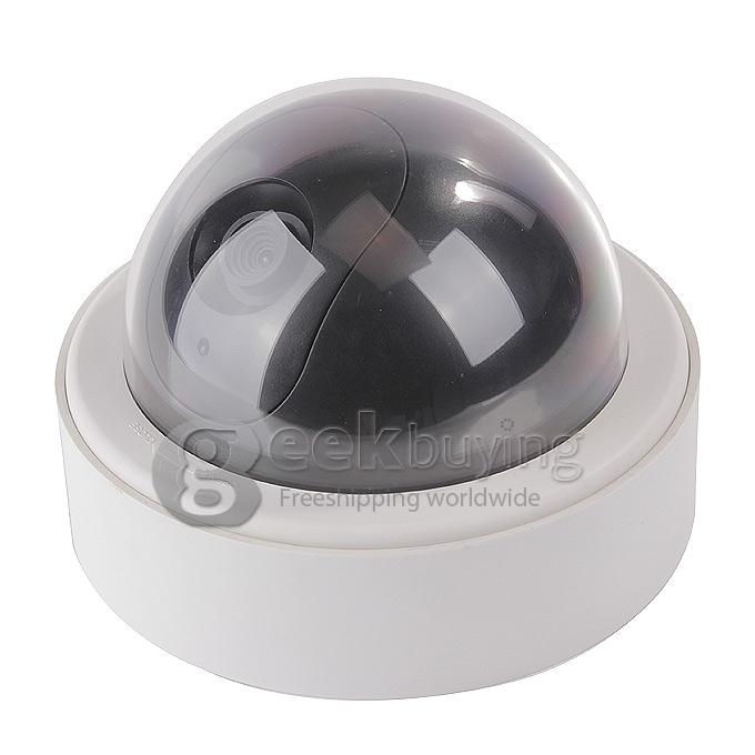 Outdoor/Indoor (2500) Emulational Dummy Security CCTV DVR Camera for Home Security with Red Blinking LED - Black + White