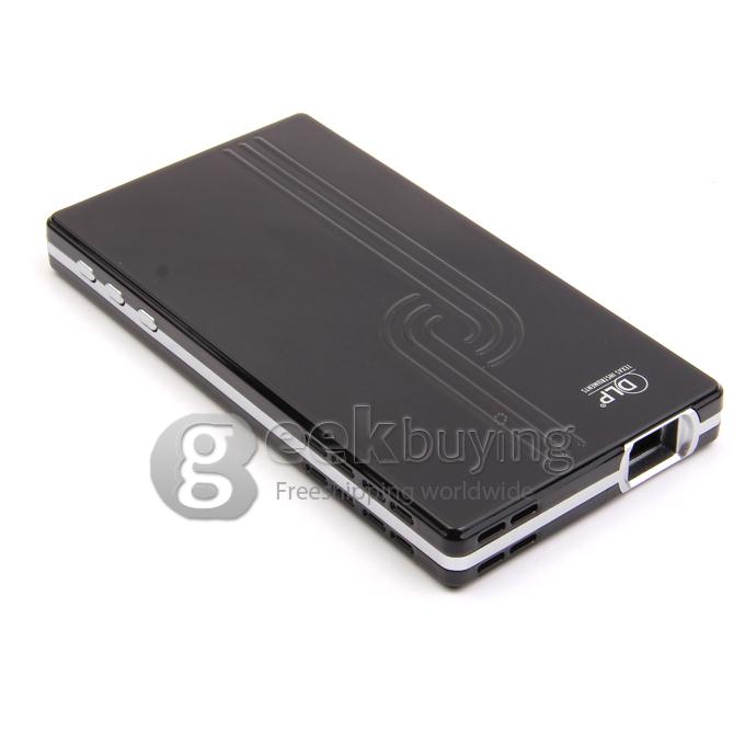 EPD03 Portable 640 * 480 Pixels 40 Lumens LED DLP Projector with 1800mAh Battery for Mobile Phone Tablet Computer Black