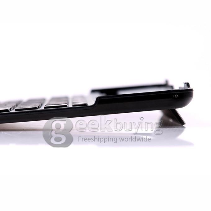 Aluminium Wireless Bluetooth Keyboard Case for Samsung Galaxy Tab 3 10.1 P5200 - Silver