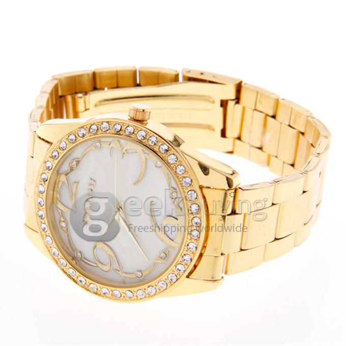 PAIDU XZ 58921 Men's Steel Analog Quartz Wrist Watch - Gold