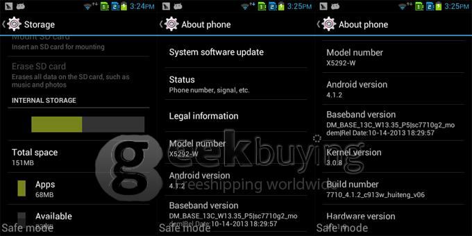 HTM X5292 3.5inch Multi-touch Screen Spreadtrum SC7710 1.0GHz 256MB+512MB Smartphone with 3G/GPS - Black