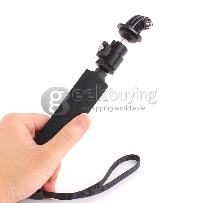 Outdoor Stainless Extendable Handheld Monopod with Tripod Mount Adapter for Gopro Hero 3 3+ - Black