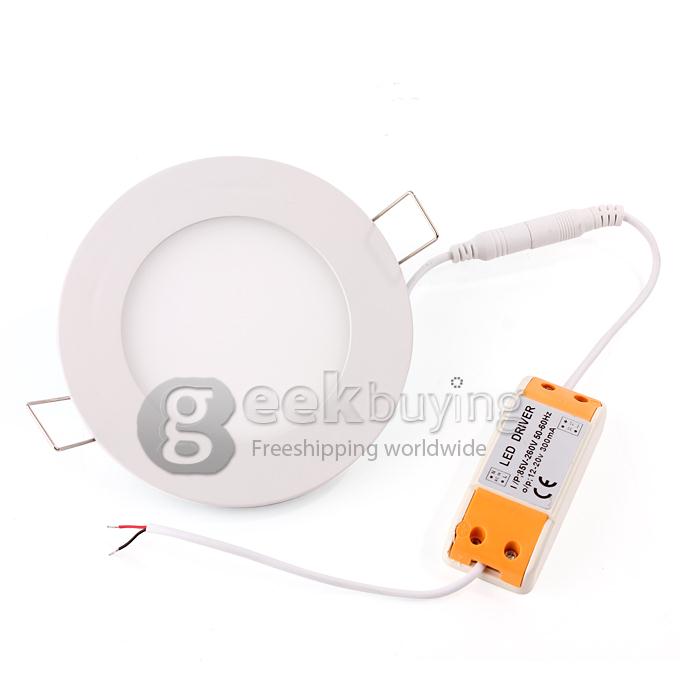 30*2835SMD 600LM 6000K 6W Natural White Light LED Panel Light with Aluminium Frame (AC 85-260V)
