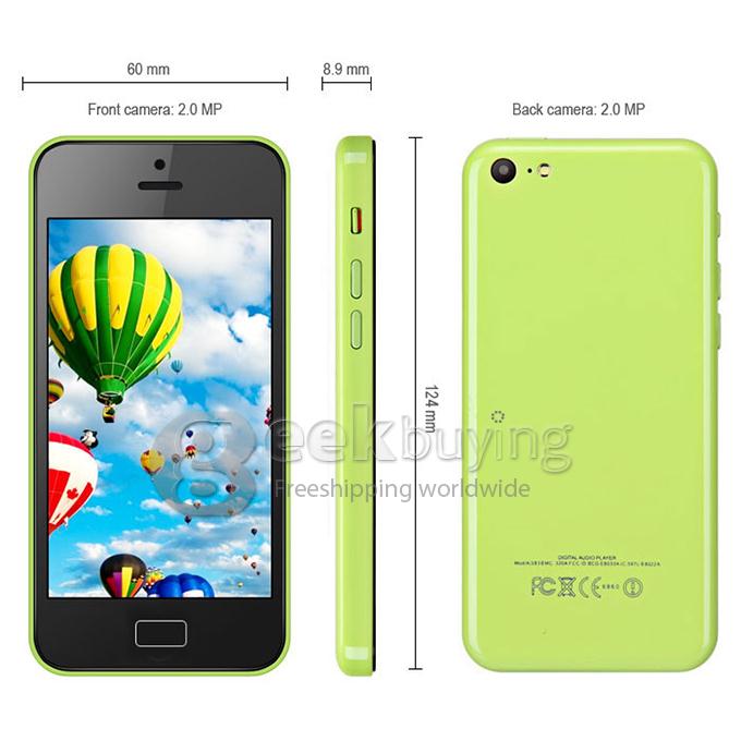 I5C 4.0Inch MTK6572M Dual Core 1.3GHz Smartphone WVGA Capacitive Screen 512MB+4G+2GB 2.0MP Camera Android 4.2 Wifi/GPS - Blue