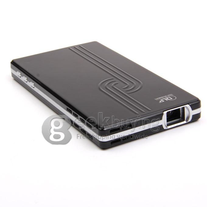EPD03 Portable 640 * 480 Pixels 40 Lumens LED DLP Projector with 1800mAh Battery for Mobile Phone Tablet Computer Black