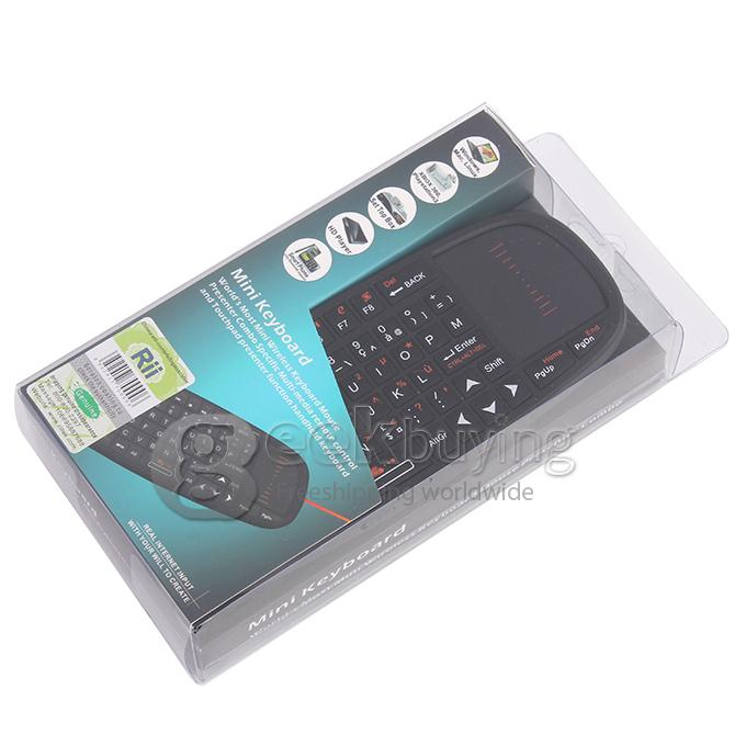 RII K10 2.4GHz Wireless mini AZERTY keyboard mouse touch pad French version Keyboard - Black