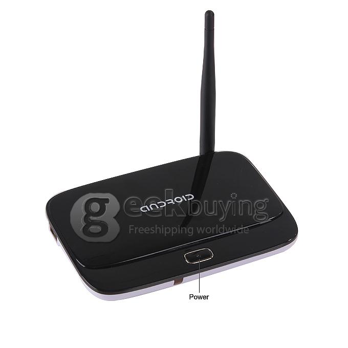 GK320 RK3066 Dual Core ARM Cortex-A9 Google Android 4.1.1 OS Mini TV BOX 1G/4G IR Remote External Wifi Antenna - Black