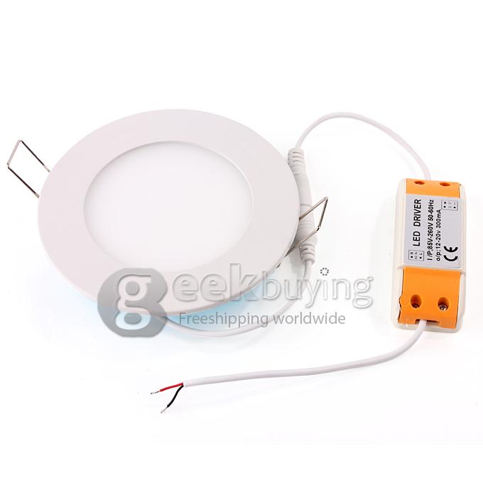 30*2835SMD 600LM 6000K 6W Natural White Light LED Panel Light with Aluminium Frame (AC 85-260V)