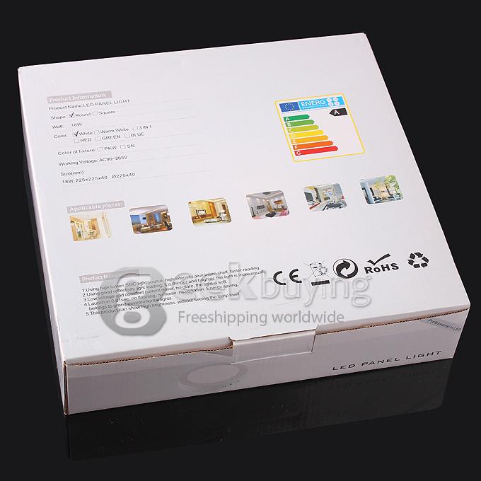 90*2835SMD 1770LM 6000K 18W Natura White Light LED Panel Light with Aluminium Frame (AC 85-260V)