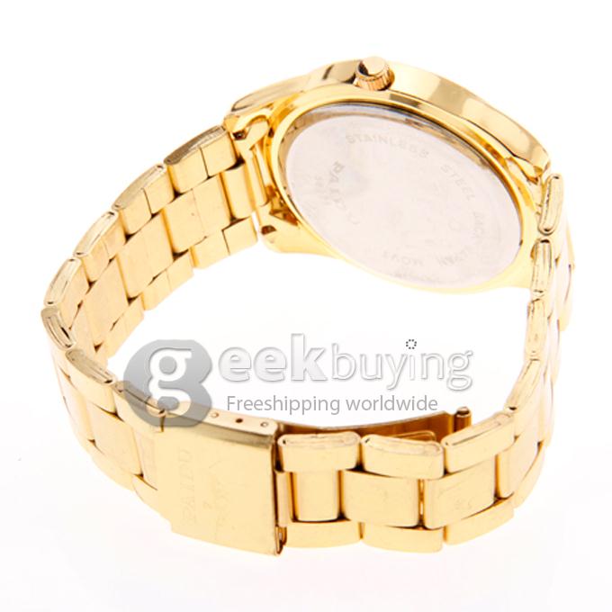 PAIDU XZ 58921 Men's Steel Analog Quartz Wrist Watch - Gold
