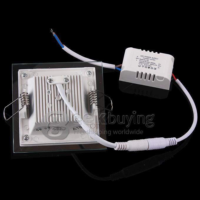 JOYDA-BL06F-WH 10*2835SMD 590LM 3000K 6W Warm White Square LED Panel Light with Aluminium Frame(AC 85-265V)