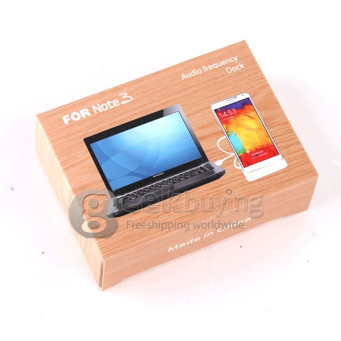 New Charging and Data Transfer Wall Charger Dock Charger with Audio Output Port for Samsung Galaxy Note 3 Ⅲ - Black