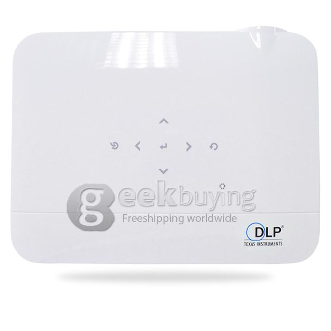 E05 Portable 1280*800 Pixels 500 Lumens LED DLP 3D Projector with HDMI for Family Education Business White
