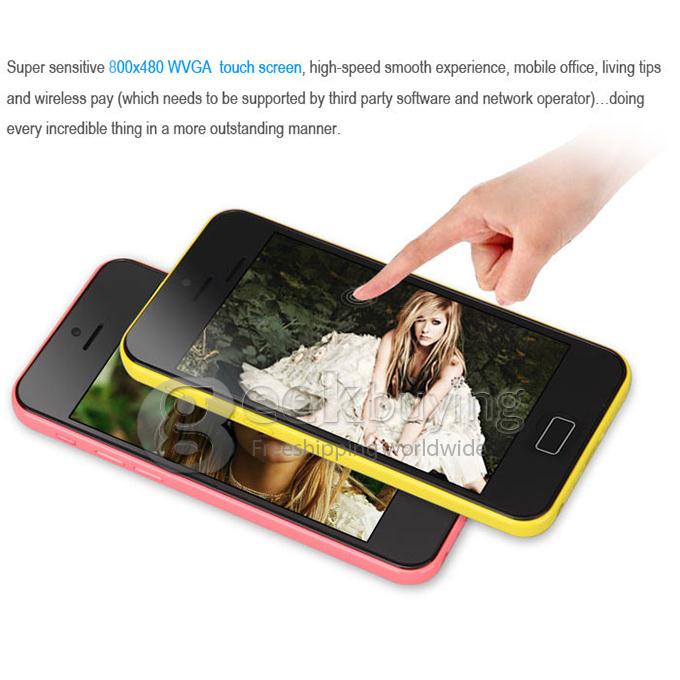 I5C 4.0Inch MTK6572M Dual Core 1.3GHz Smartphone WVGA Capacitive Screen 512MB+4G+2GB 2.0MP Camera Android 4.2 Wifi/GPS - Blue