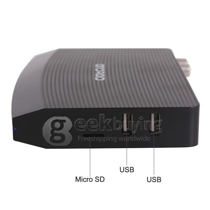 GK526T Amlogic Aml8726MX Dual Core ARM Cortex-A9 Google Android 4.2 OS Mini TV BOX 1G/4G DVB-T/T2 IR Remote Controller - Black