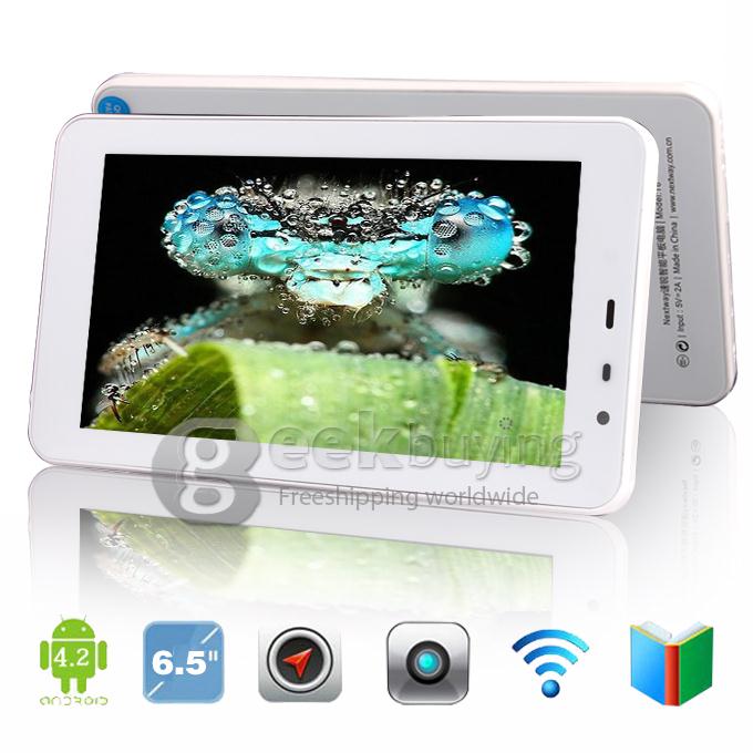 Nextway T6 MTK6572 Dual Core 6.5 Inch Android 4.2 OS Tablet PC 512MB RAM 4GB ROM Capacitive Touch Screen 800*480 - White