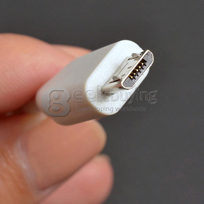 Micro USB Male to USB 2.0 Female OTG Host Cable Adapter for Samsung Smartphone Google Nexus 5 Sony - White